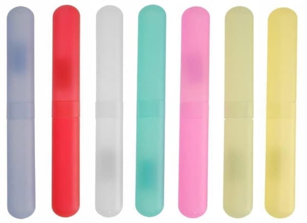 Plasttandborstefodral 20,5x3 cm för resor