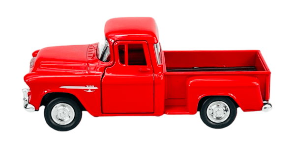 WELLY OLD TIMER 1955 CHEVROLET STEPSIDE PICK UP RØD 1:34 43749