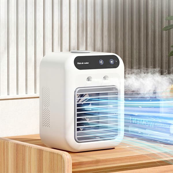 Mini Aircondition Bordventilator Stille Vandbaseret 500ml LED