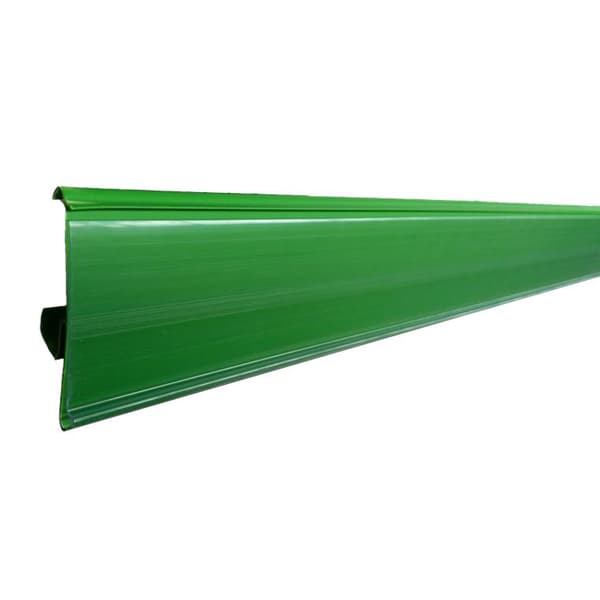 Prislist för hyllplan, insticksmonterad, L-100cm, mörkgrön, N