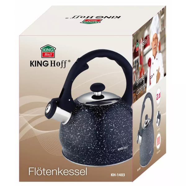 Vedenkeitin pillillä 2L Kinghoff KH-1403 Marmori