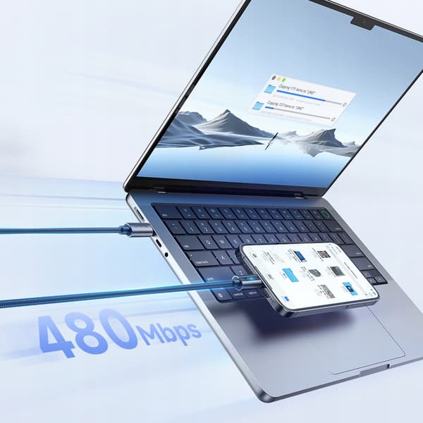 MCDODO Laddkabel USB-C Blixtsnabb Laddning för iPhone 1M LED