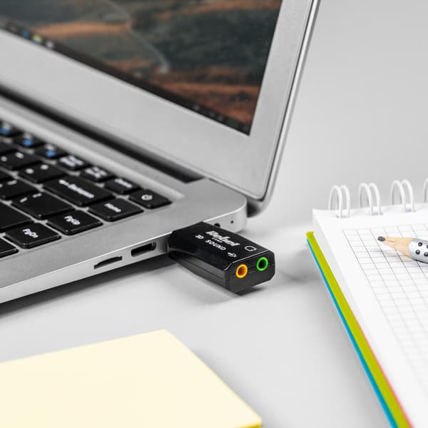 Rebel USB 3D-ljudkort virtuell 5.1 surround plug and play
