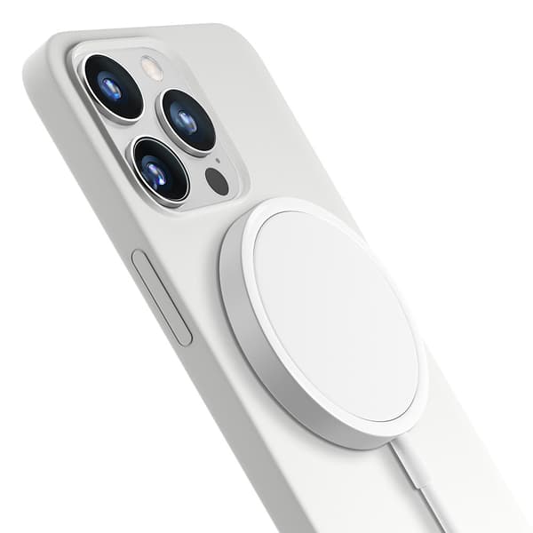 Apple iPhone 15 Pro Max - 3mk Hardy Silikon MagCase Silver-Vit