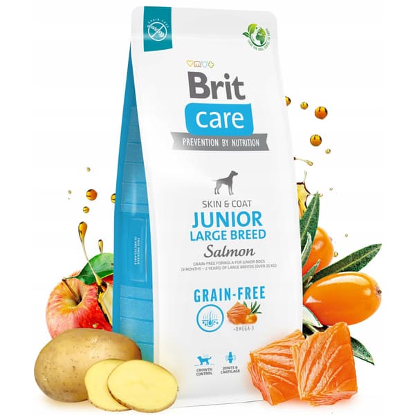 Brit Care Spannmålsfritt Junior Stort torrfoder 12 kg