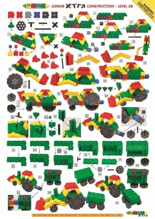 Morphun Junior Xtra 500 kpl. - Rakennuspalikat