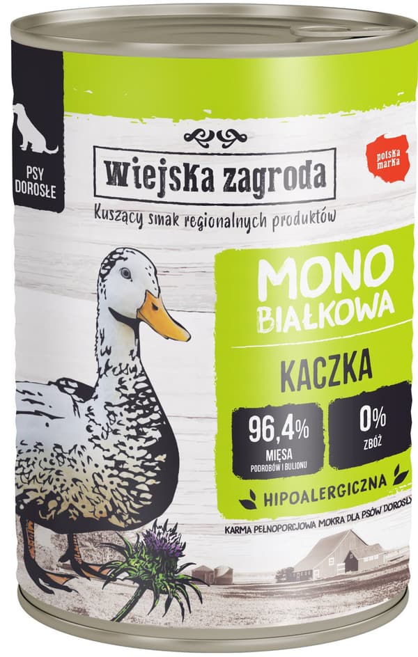 Wiejska Zagroda | Voksen | Monoprotein hundefoder 400g - And 400g