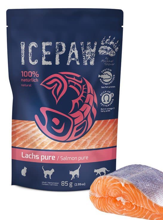 ICEPAW | Kattefilet pure | 85g pose - Laks 85g