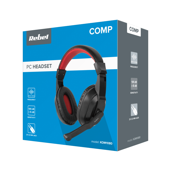 Rebel gamingheadset med mikrofon för PC