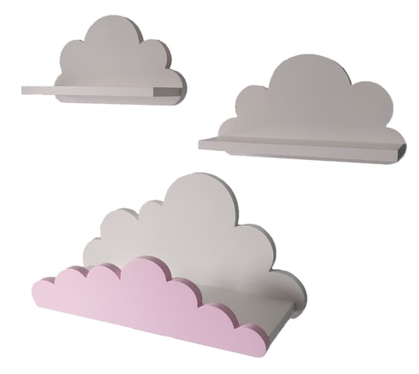 Cloud Shelves Set om 3 Venezia - Premium