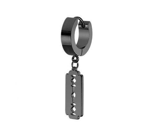 HUGGIE barberbladsørering sort - KH-007