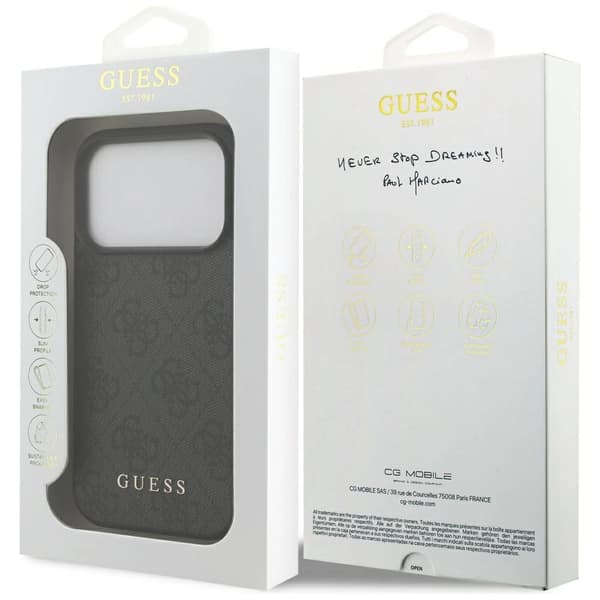 Guess 4G Classic-etui til iPhone 17 Pro - Sort
