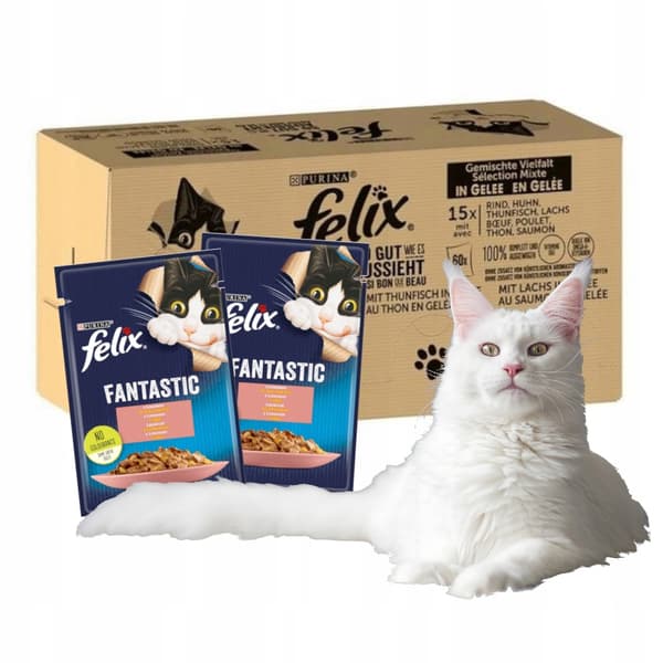 Purina Felix Fantastic Fish vådfoder til katte 120x85g