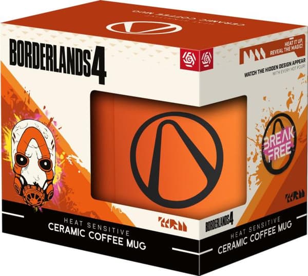 Good Loot Borderlands 4 Hunters Icon mugg orange