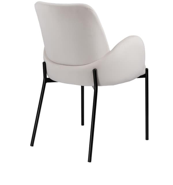GUSTO fløjlslænestol, lys beige
