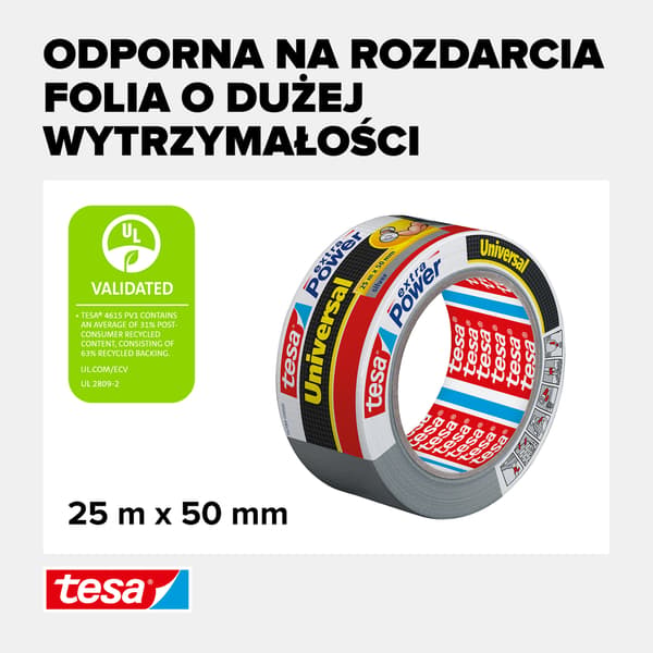 033253 TESA ECO XP UNIVERSAALI HARMAA 25M:50MM