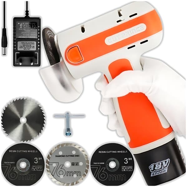 Mini akku-vinkelsliber + 18V præcisionsbatteri + skiver