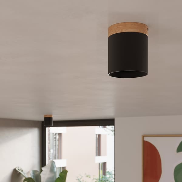 DOWNLIGHT LYRA 1 GU10 SORT TRÆ ALU LUMILO 13.499.49