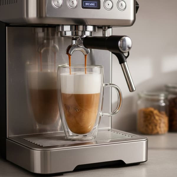 Termiskt glas med dubbelvägg för latte kaffe DOUBLE 430 ml
