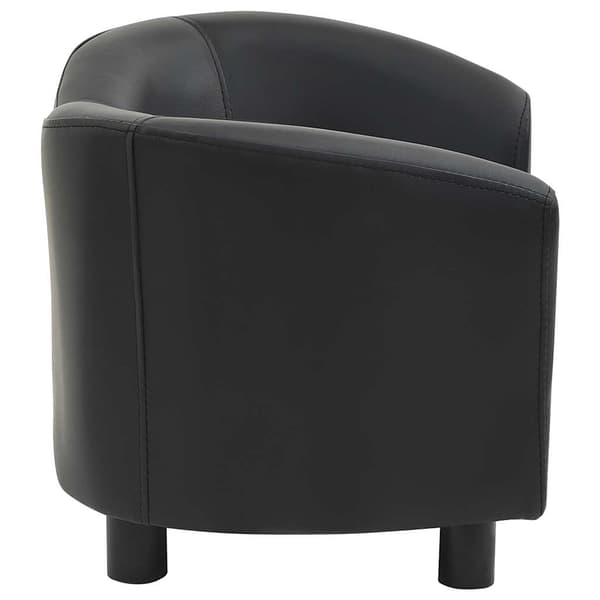 vidaXL hundesofa, sort, 67x41x39 cm, kunstlæder