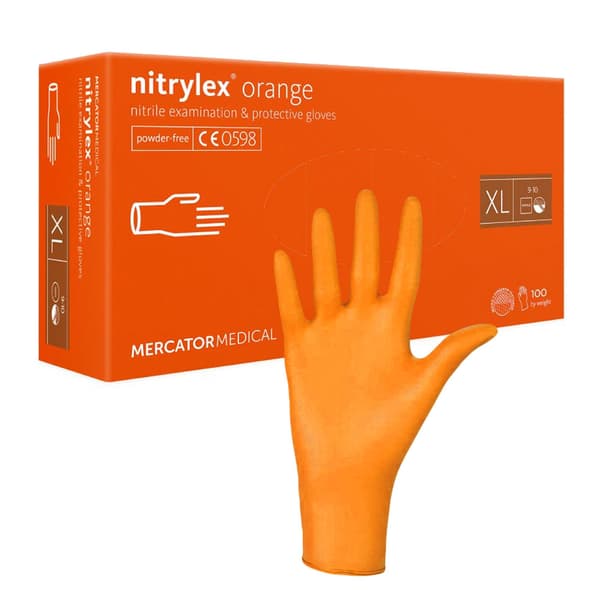 Mercator Nitrylex Orange XL Nitrilhandsker 100 stk.