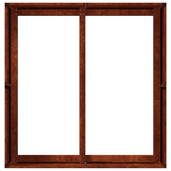 vidaXL rusten urtepotte 80x80x40 cm rustfrit stål