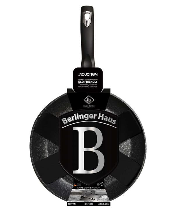 Granit stegepande 28cm BERLINGER HAUS SORT SØLV BH-1845