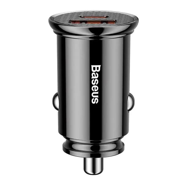 Baseus Circular PD QC4.0+ 5A 30W Biloplader (Sort)