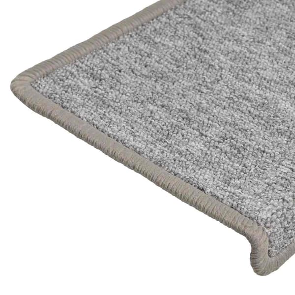 vidaXL trappemåtter 15 stk. 65x21x4 cm lysegrå rektangulær kant