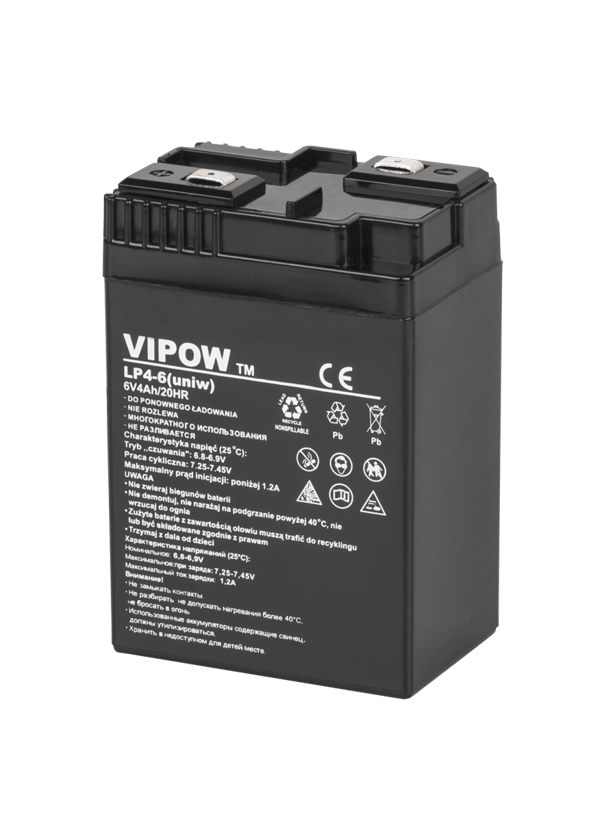 Vipow 6V/4Ah Gelbatteri