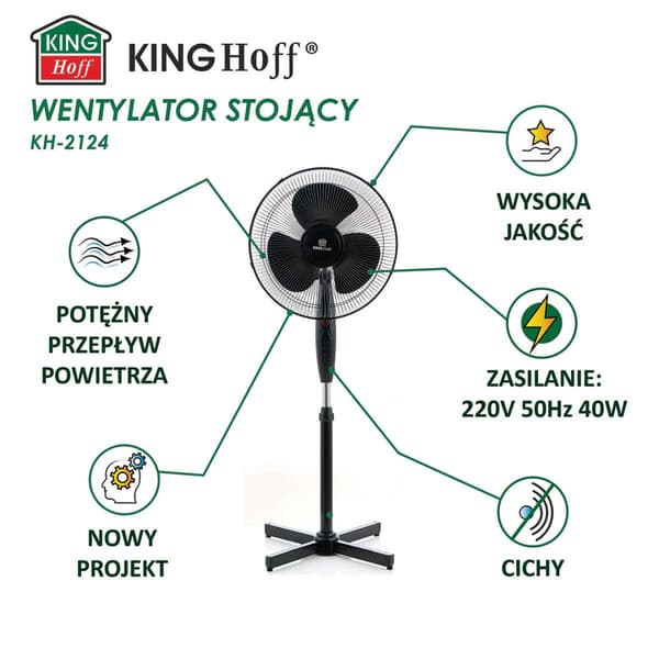 GOLVFLÄKT KINGCOOL KC-2124 svart