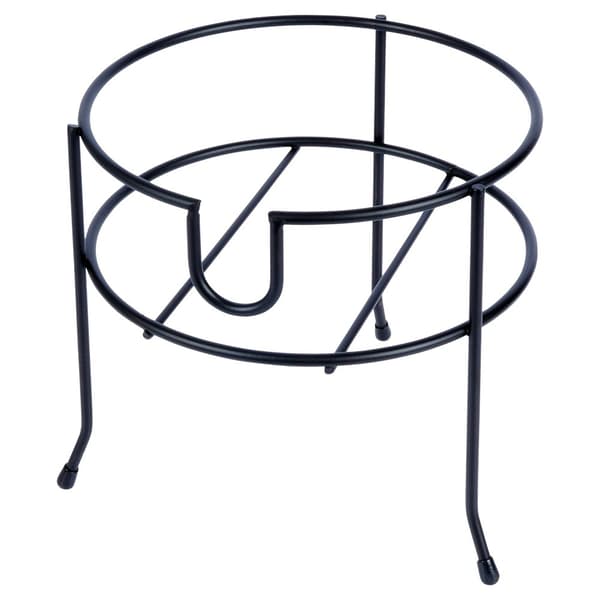 Sort metalstativ til krukke med hane 20 cm