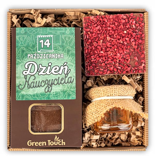 Present för lärardagen box kaffe med tryck honung choklad set