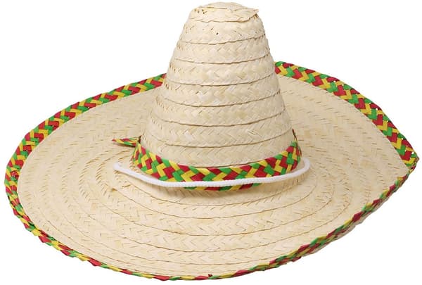 Mexikansk halm-sombrerohatt 50 cm