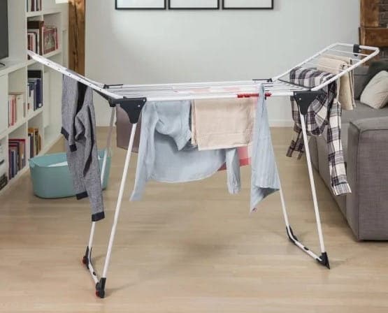 Vileda vaatteiden kuivausteline 174x57x91cm pyörillä