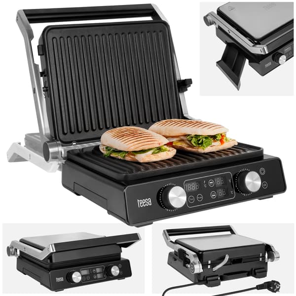 Teesa panini-grilli voileipägrilli 2000W 3 asentoa