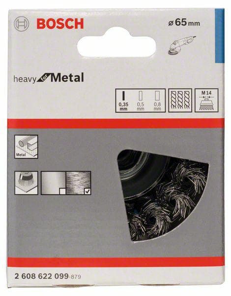 BOSCH KOPBØRSTE 75 mm FLETTET