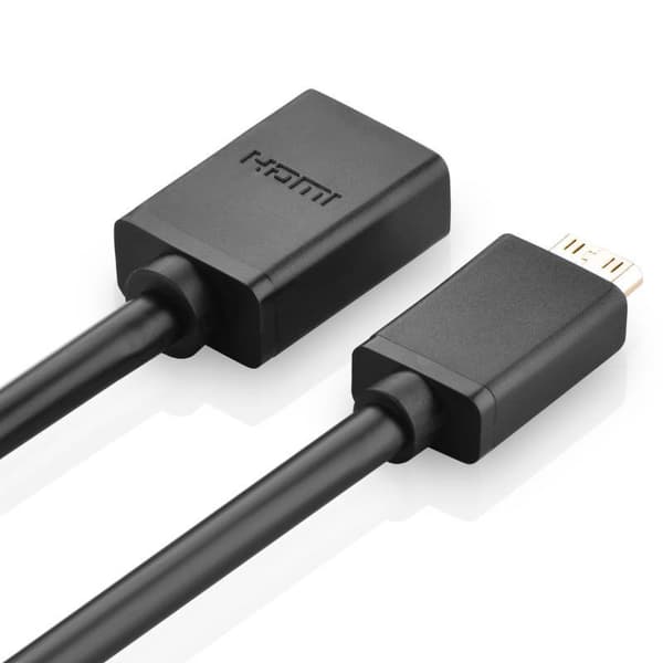 UGREEN 20137 Mini HDMI til HDMI-adapter, 22 cm (sort)