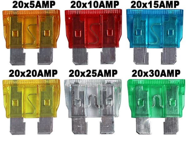 Bilsäkringar set 120 st 5A-30A S10533