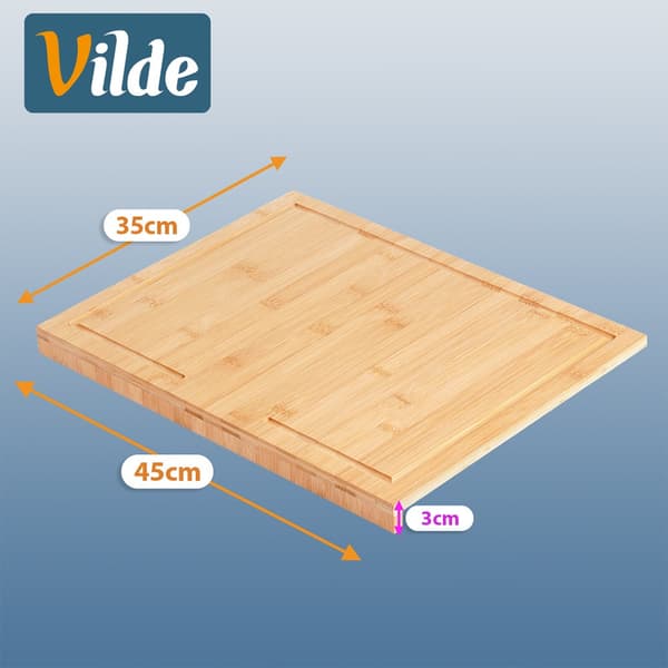 Bambu skärbräda med kant 45x35 cm