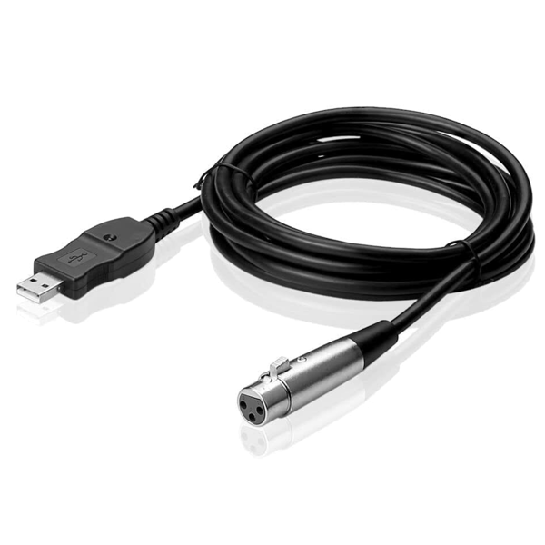 XLR mikrofonikaapeli USB-liitäntä PC 3m audio-adapteri XLR