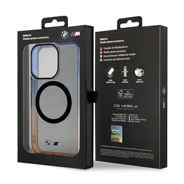BMW Gradient Bumper MagSafe - iPhone 14 Pro -kotelo (harmaa)