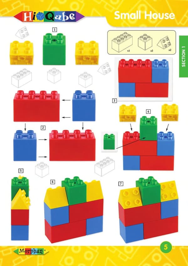 Instruktioner för Morphun Hi-Qube-block 36 sidor.