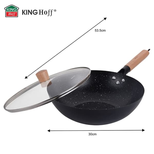 WOK MED MARMORLOCK 30 cm KINGHOFF KH-1984