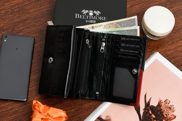 BELTIMORE damplånbok i läder med RFiD-kort