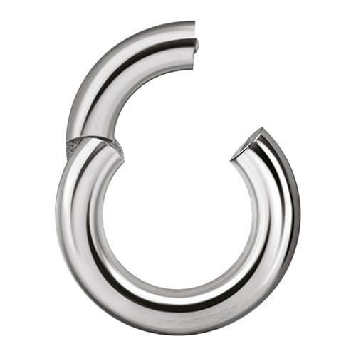 Clicker hoop ørering - sølv - K-041 4.0/8