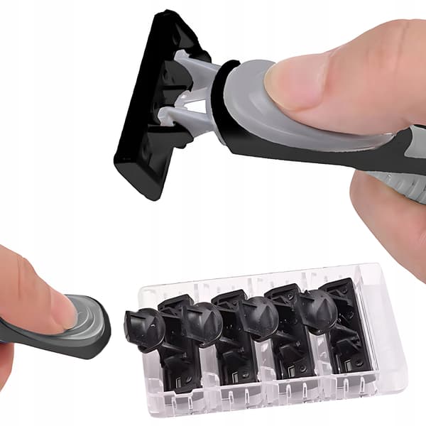 ENGÅNGSRAKHYVEL 5 BLADER + 8 PATRONER XXL SET