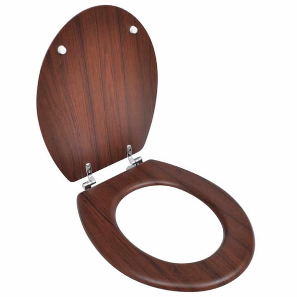 vidaXL toiletsæde, enkelt design, MDF, brun