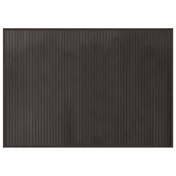 vidaXL Suorakulmainen matto, tummanruskea, 70x100 cm, bambu