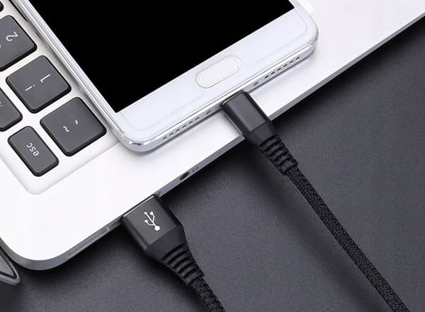 Micro USB-kabel Stark flätad kabelladdare Snabbladdning 2m QC3.0